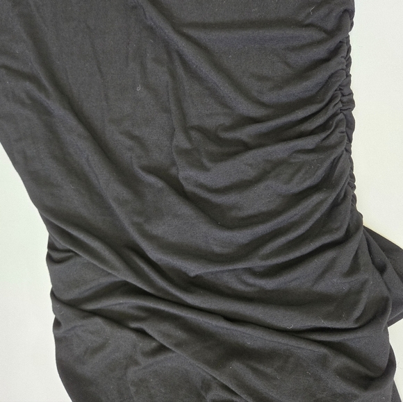 Nom Maternity Curve Dress In Black‎ Size Small Ruched Bodycon Long Sleeve - Picture 12 of 13